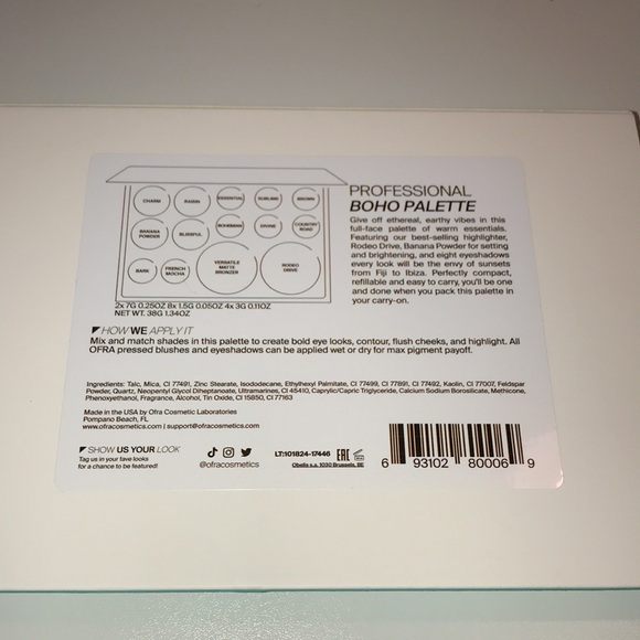 OFRA Boho refillable Pro Palette NEW in box - Picture 13 of 13